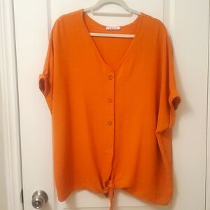 Short sleeve Blouse with Tie